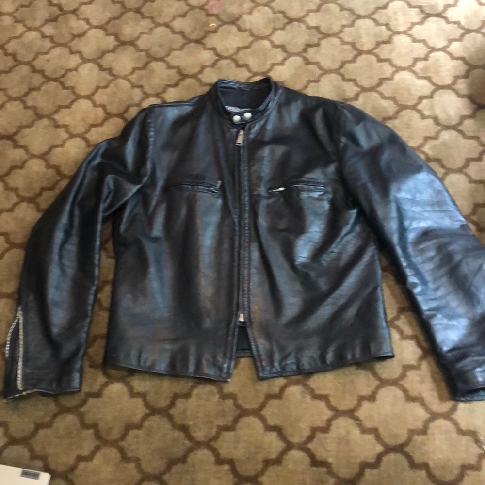 Brooks Leather motorcycle jacket